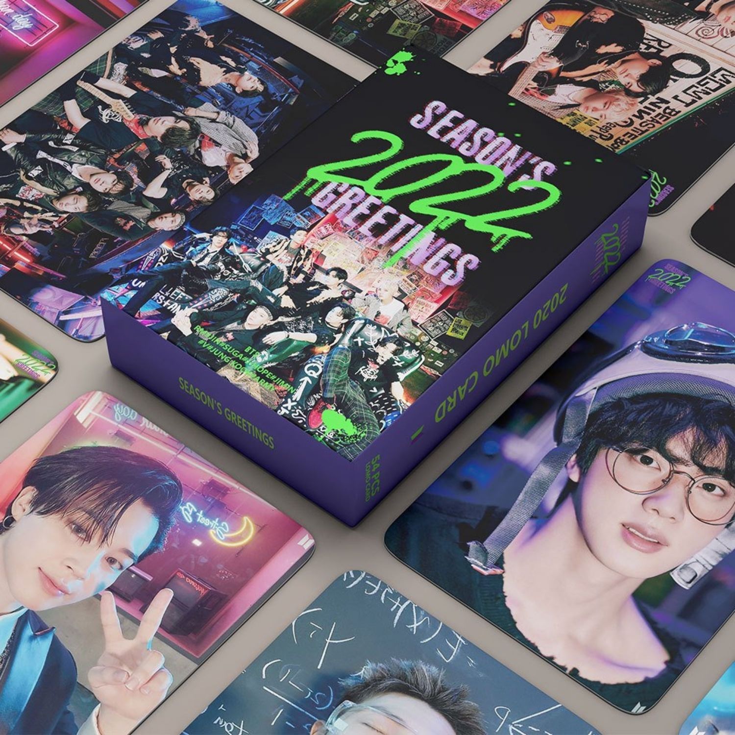 BTS '' 2022 Season's Greetings '' Çift Yön Baskılı Lomo Card Seti