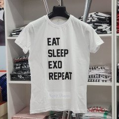 EXO ''Eat Sleep Exo Repeat'' TSHIRT BEYAZ