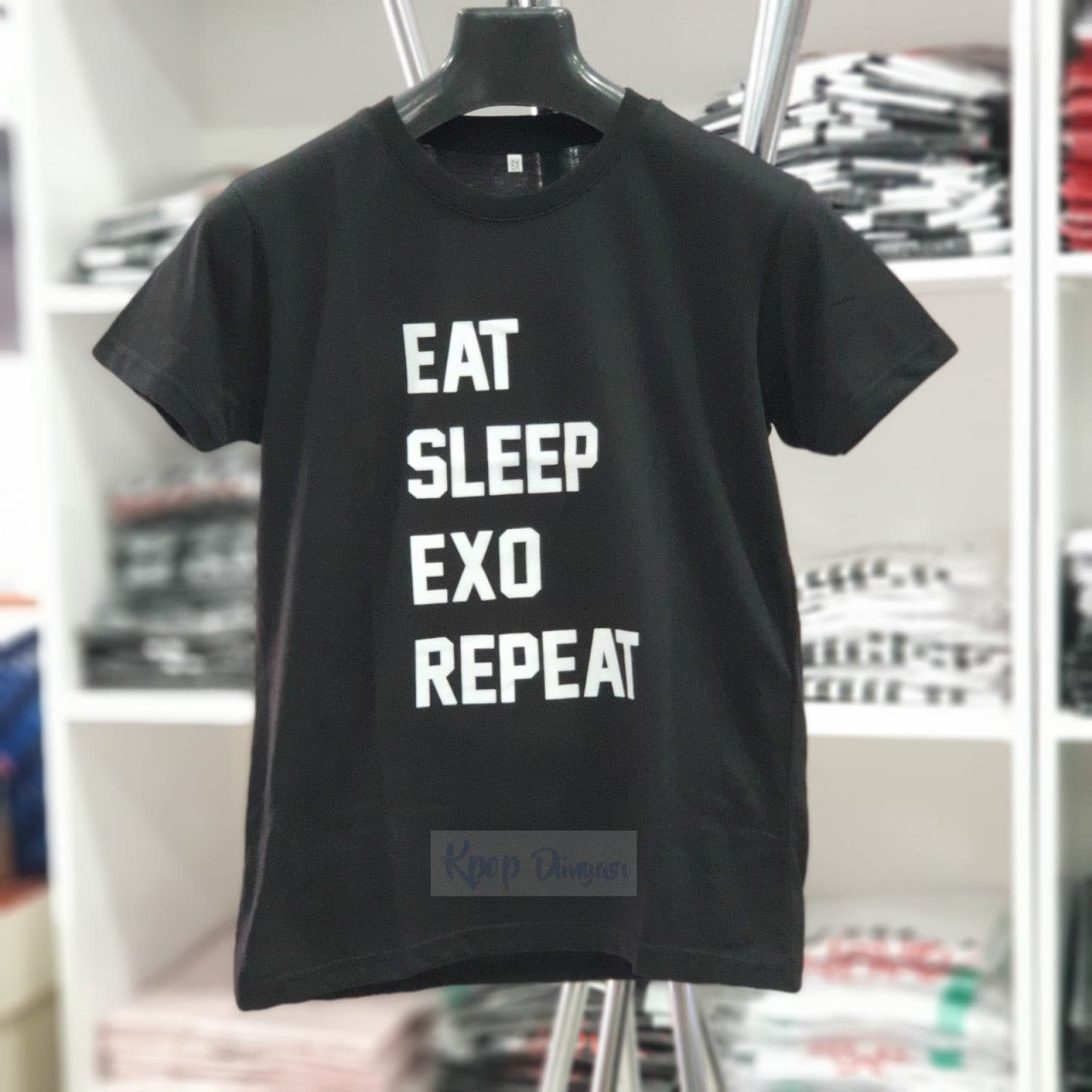 EXO ''Eat Sleep Exo Repeat'' TSHIRT SIYAH