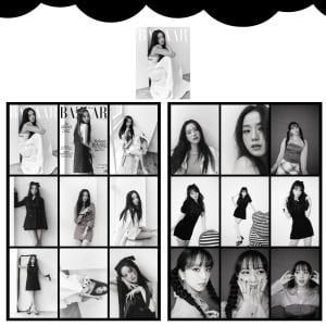 BLACKPINK  '' Jisoo Black and White ''  Fotokart Seti
