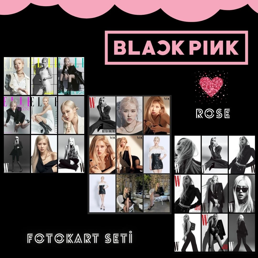 BLACKPINK '' Love Rose '' Fotokart Seti