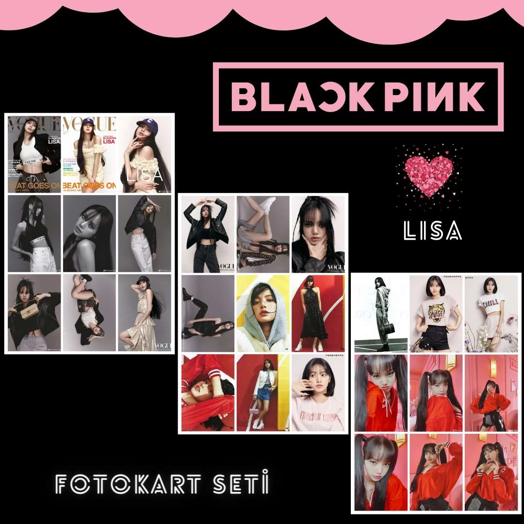 BLACKPINK '' Love Lisa '' Fotokart Seti