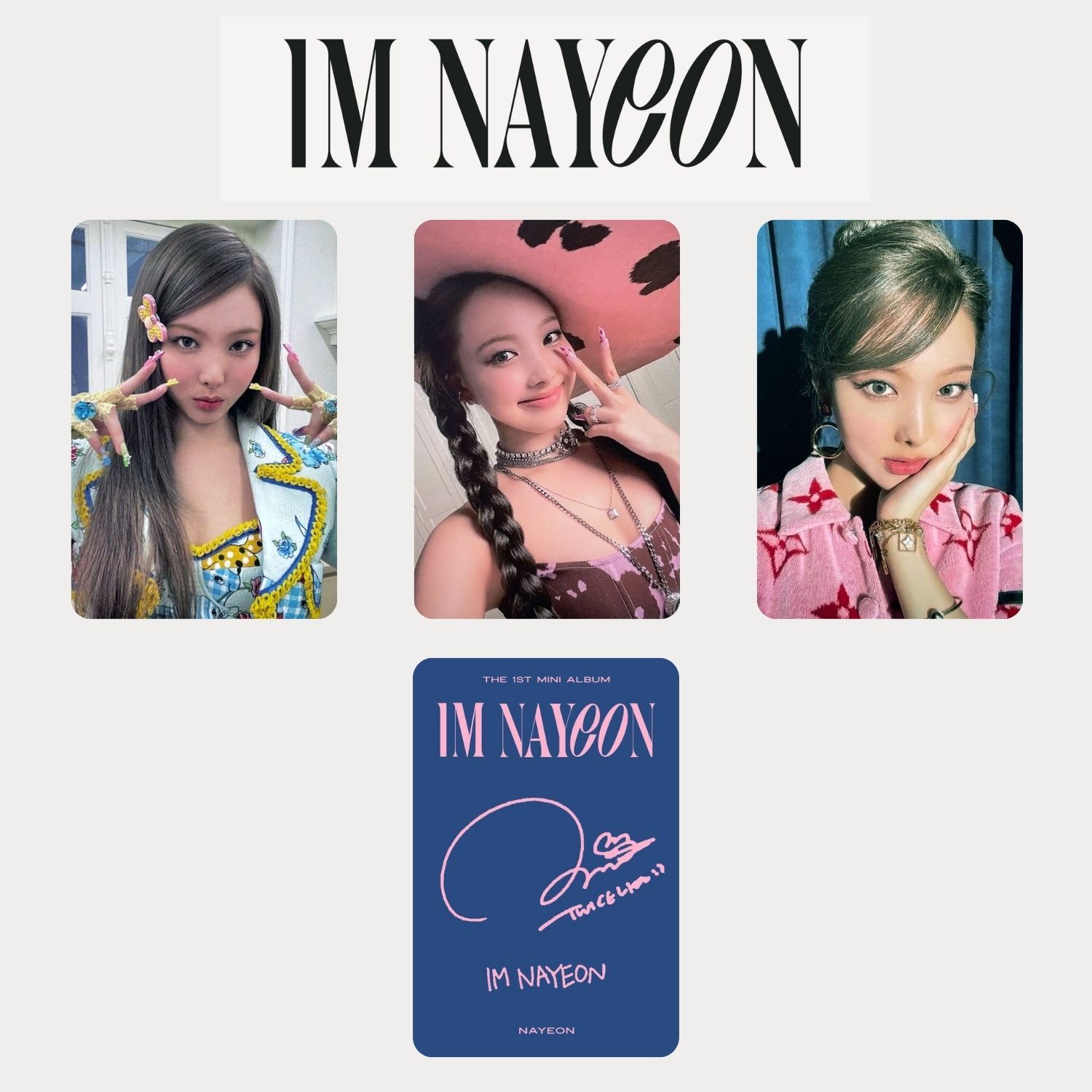 TWICE Nayeon '' IM Nayeon '' Albüm Kart Setii NA Ver:
