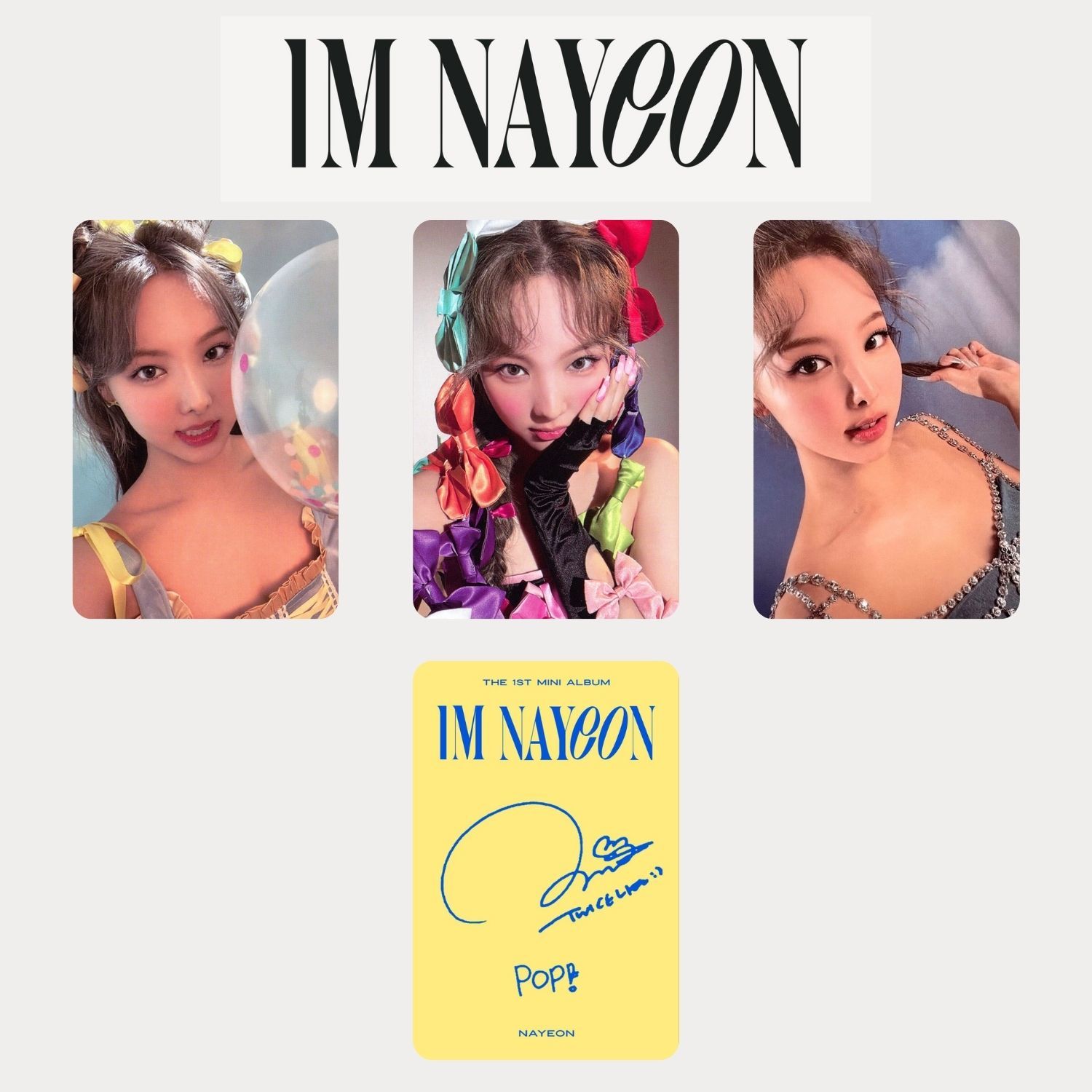TWICE Nayeon '' IM Nayeon '' Albüm Kart Setii POP Ver:
