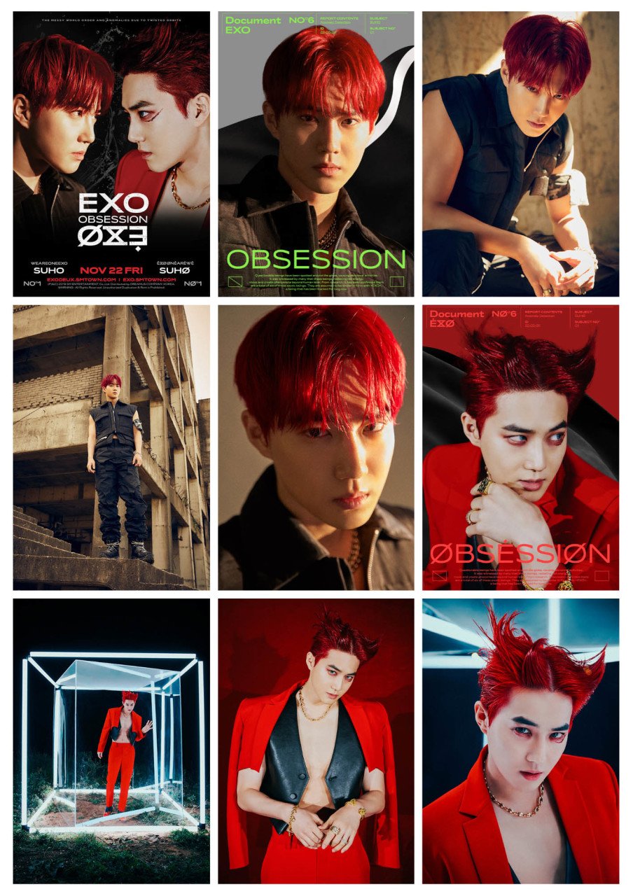 EXO SUHO ''Obsession'' Fotokart Seti