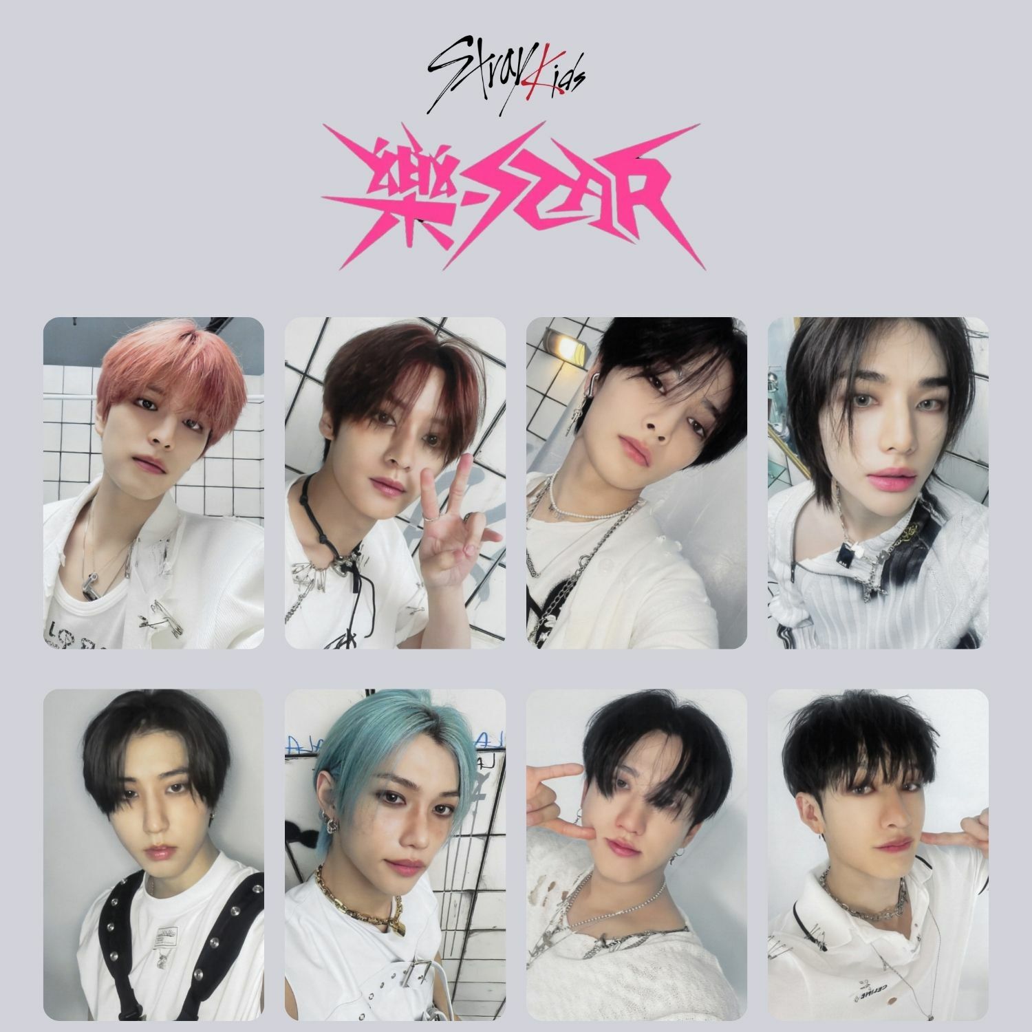 STRAY KIDS '' Rock Star '' Double Side Photocards