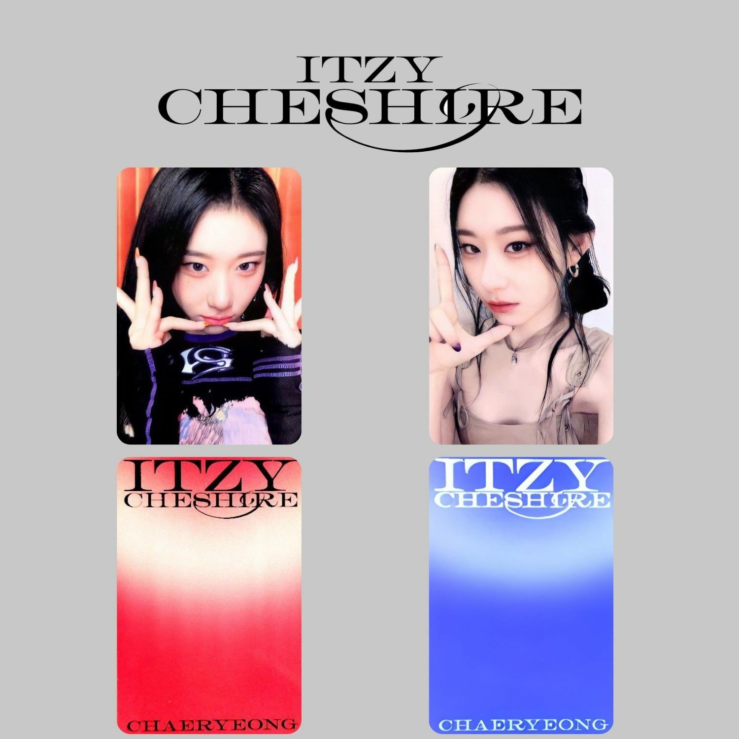 ITZY Chaeryeong '' Cheshire '' Albüm Kart Seti - Lim. Ver.