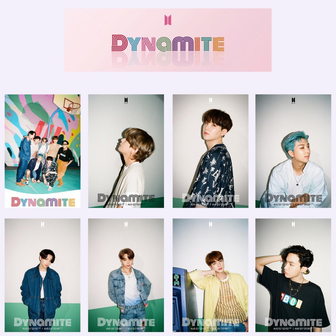 BTS ''Dynamite'' Grup ve Üye Posterleri