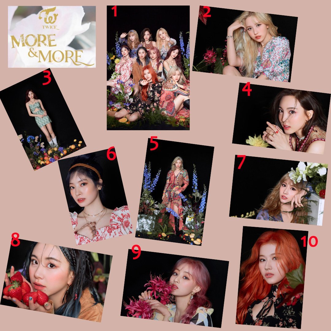 TWICE ''More & More'' Grup ve Üye Posterleri