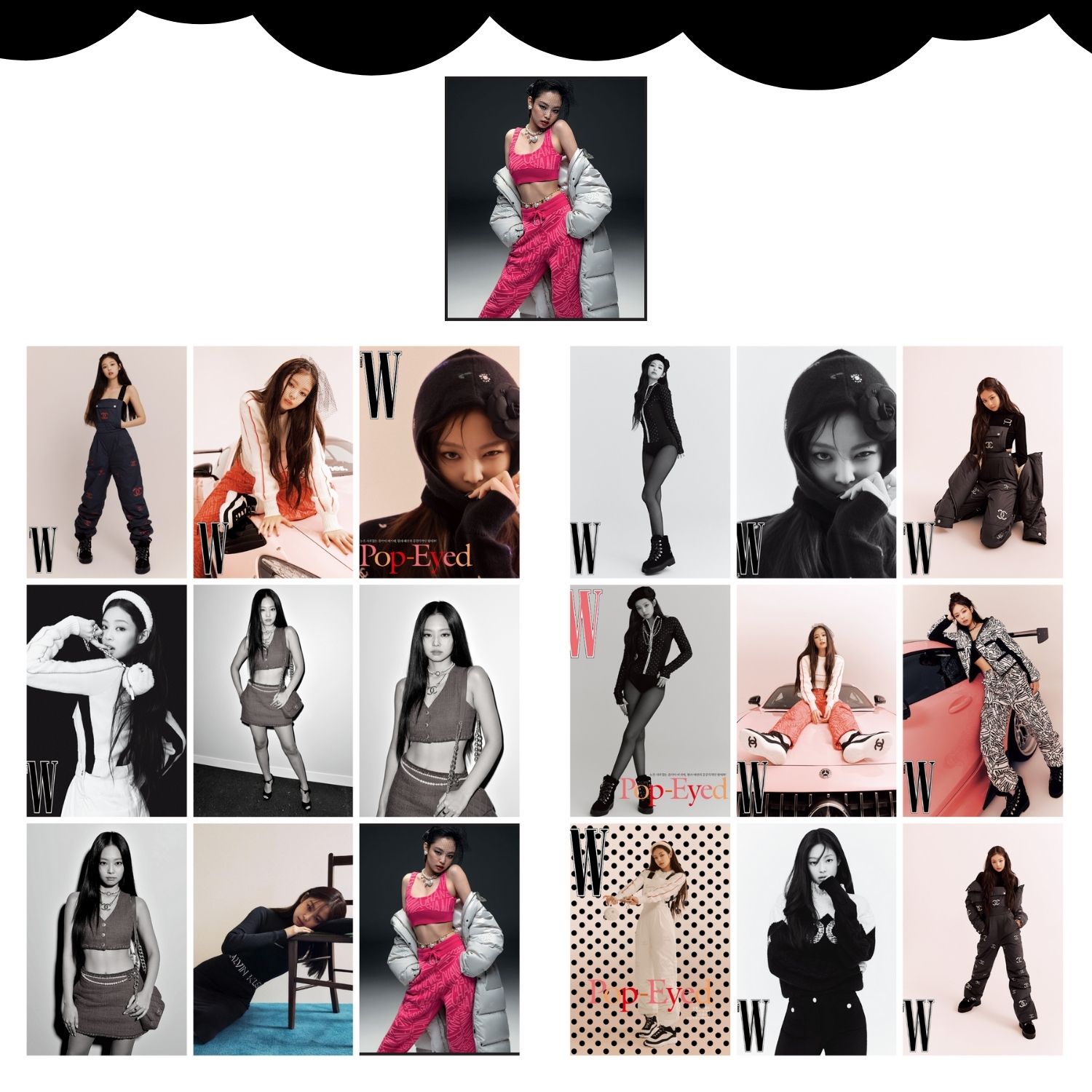 BLACKPINK Jennie '' Pop Eyed '' Fotokart Seti