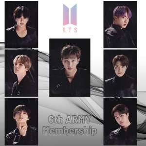 BTS ''6th ARMY Membership'' Mini Kartlar