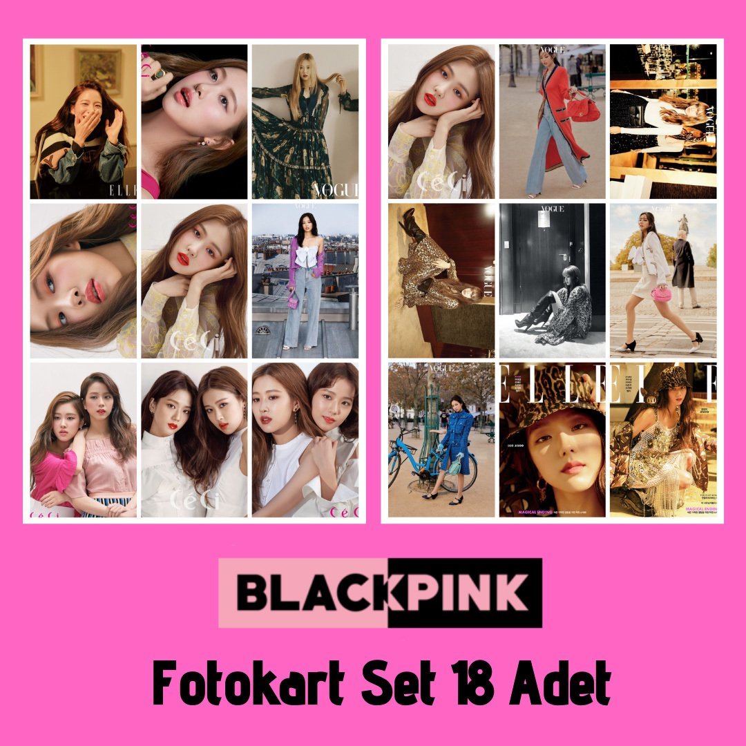 BLACKPINK Tüm Üyeler Fotokart Seti 2019