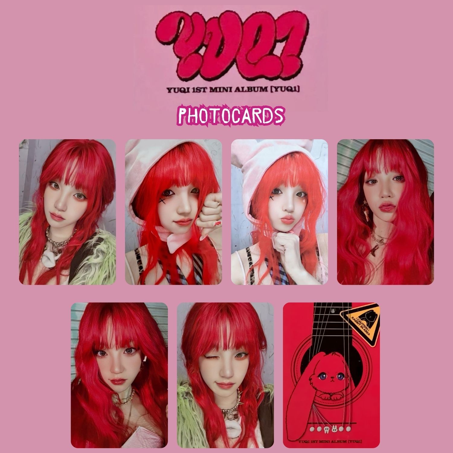 (G)I-DLE YUQI '' Yuq1  1st Mini Album'' Rabbit Ver. Photocards Set