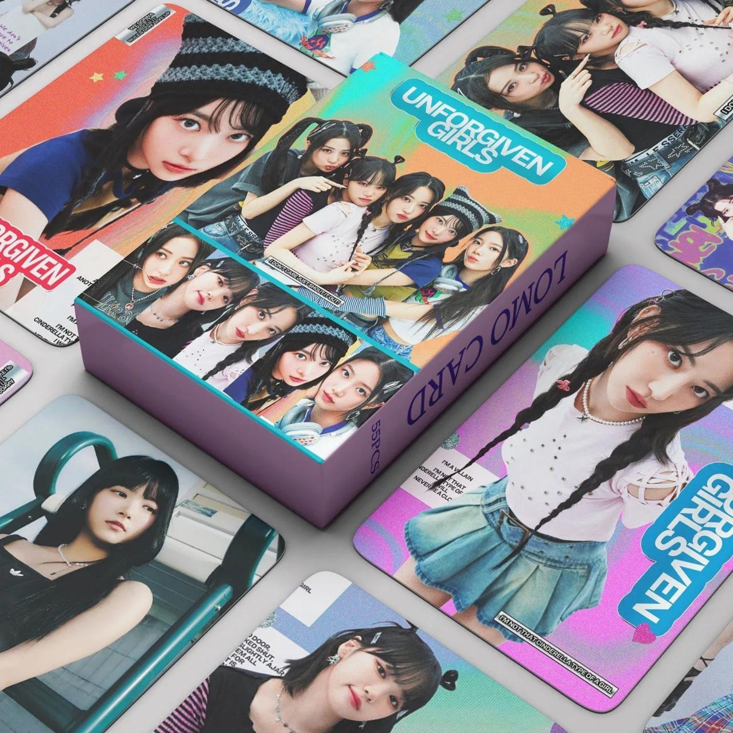 LE SSERAFIM '' Unforgiven Girls '' Çift Yön Baskılı Lomo Card Seti