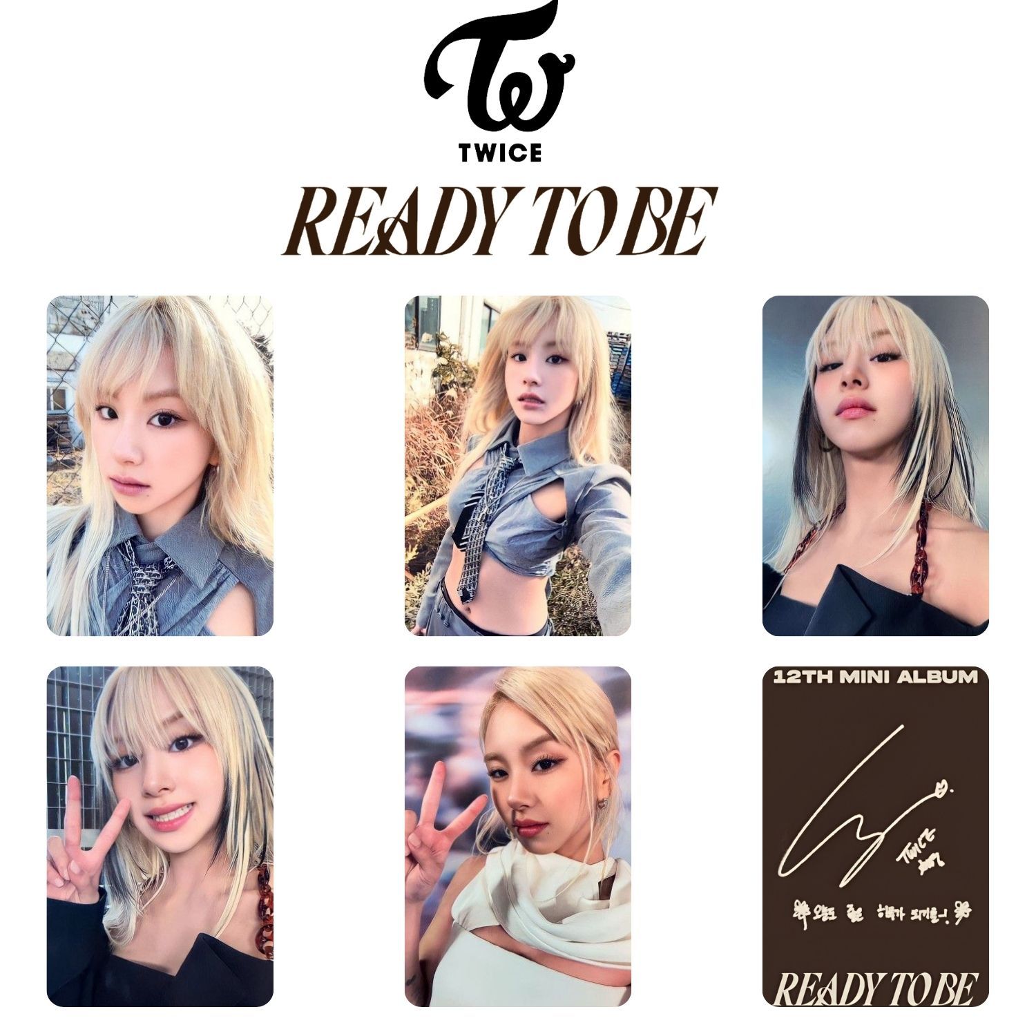TWICE Chaeyoung '' Ready to be '' Album Kart Seti