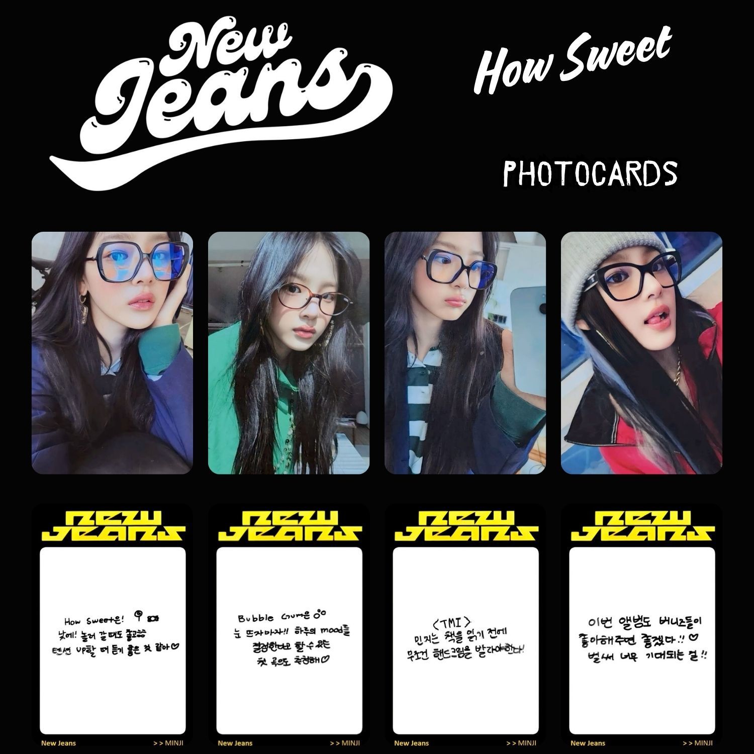 NEW JEANS '' How Sweet '' MINJI Photocards Set