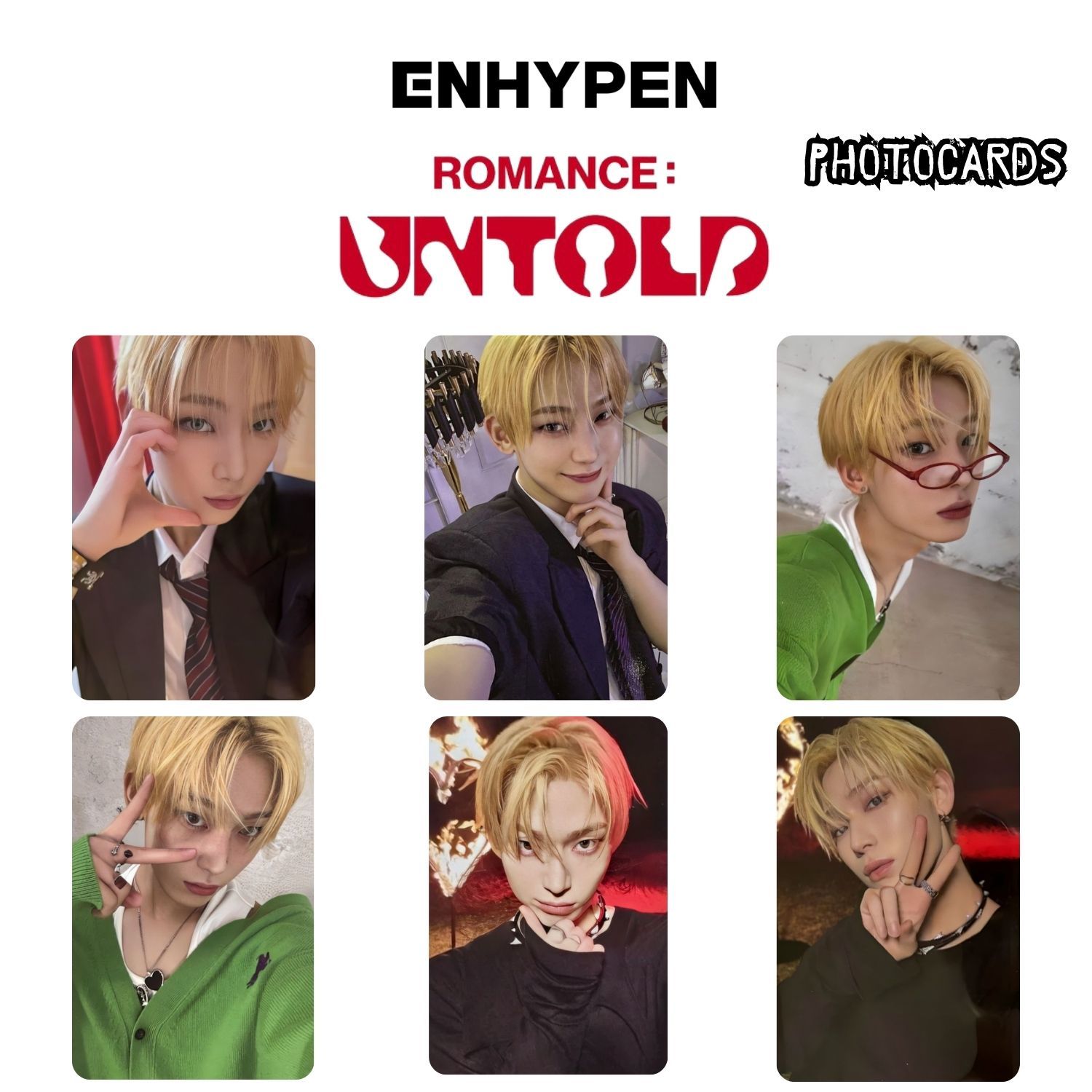 ENHYPEN Sunoo '' ROMANCE : Untold '' Photocards Set