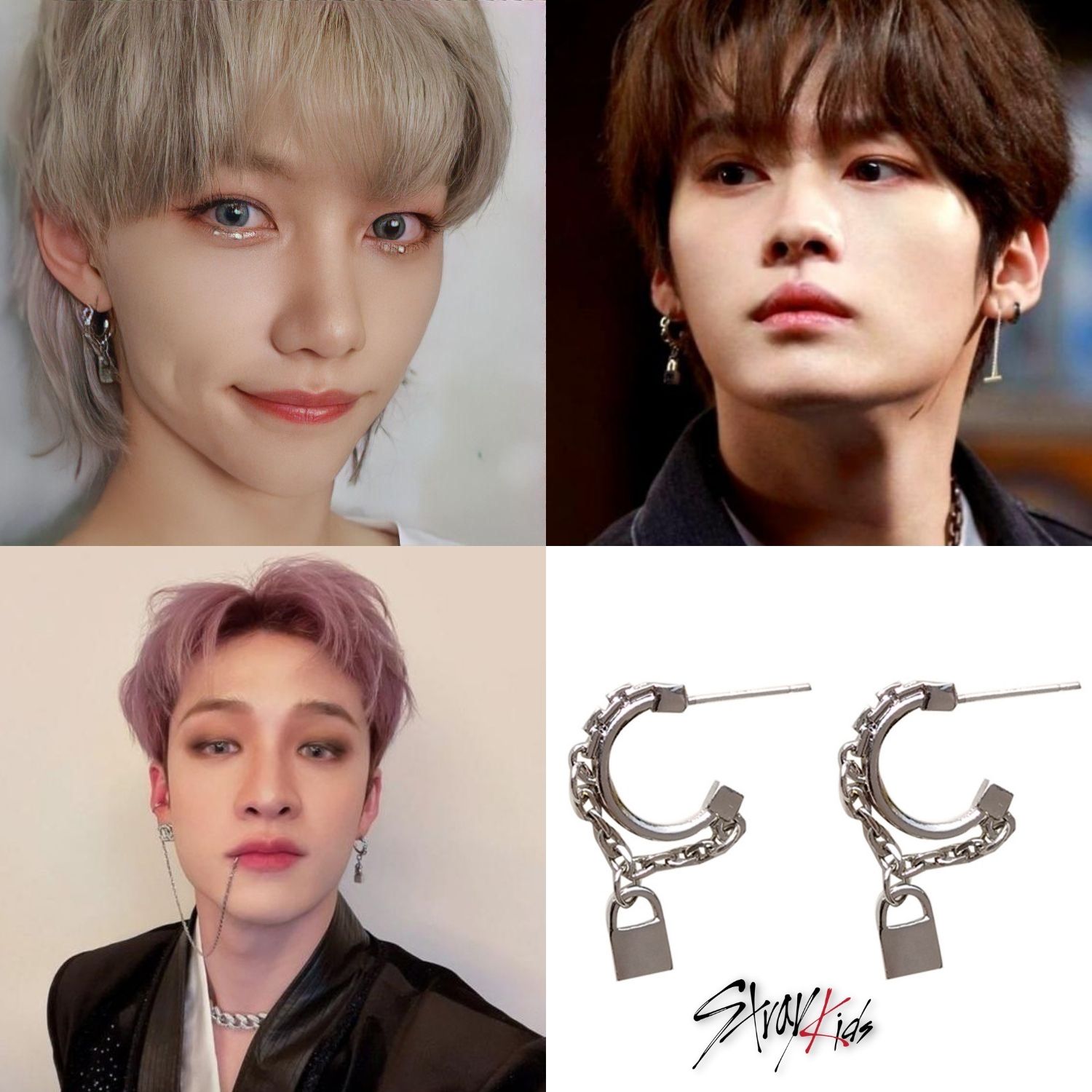 STRAY KIDS '' Lee Know - Felix - Bangchan '' Küpe