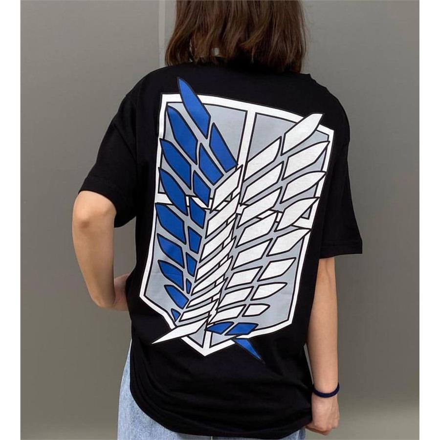 Attack on Titan Wings of Liberty Siyah T-Shirt