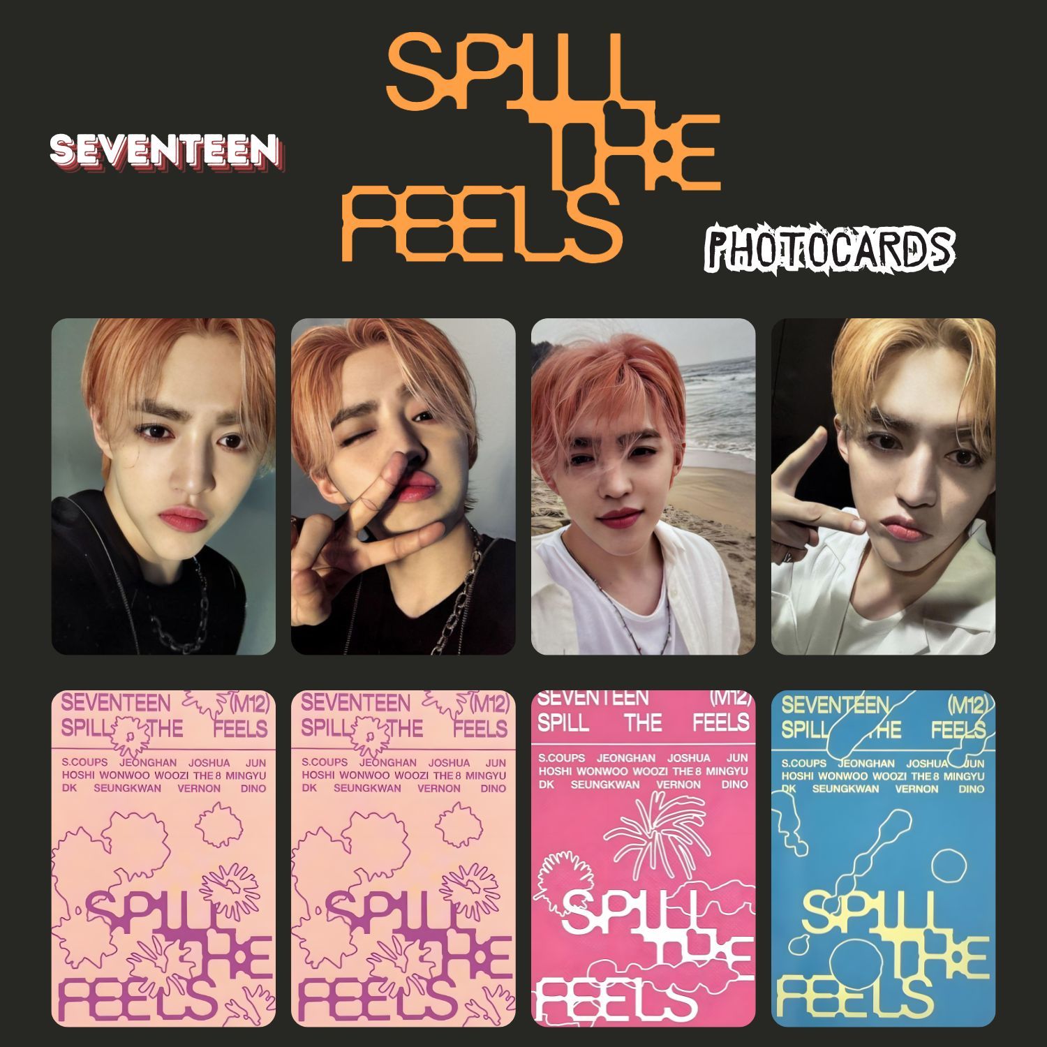 SEVENTEEN Scoups '' Spill The Feels '' Photocards Set