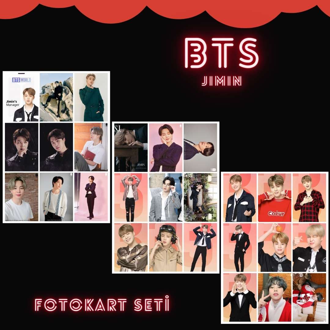 BTS '' JIMIN '' Fotokart Seti