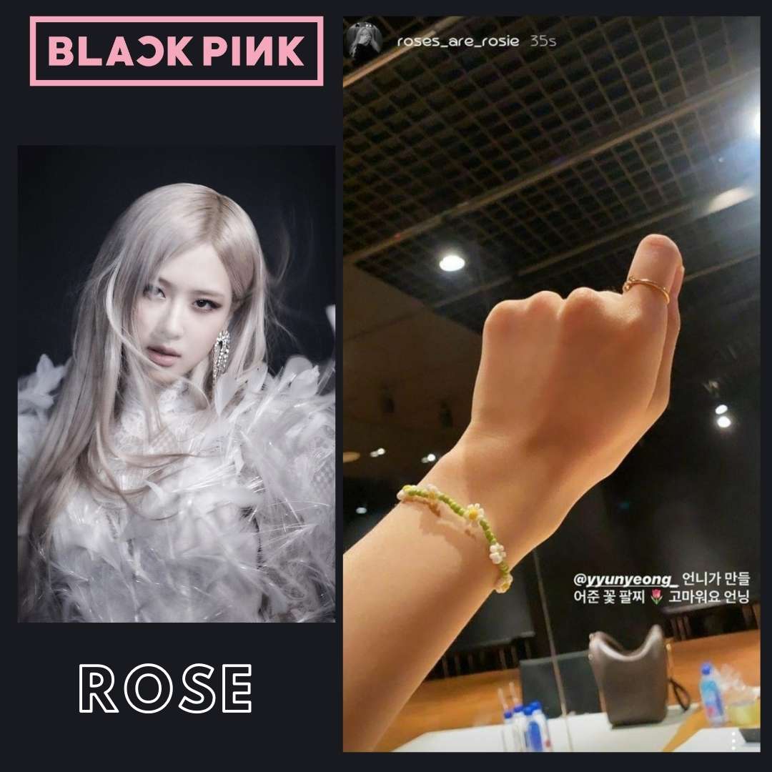 BLACKPINK Rose Çiçekli Bileklik