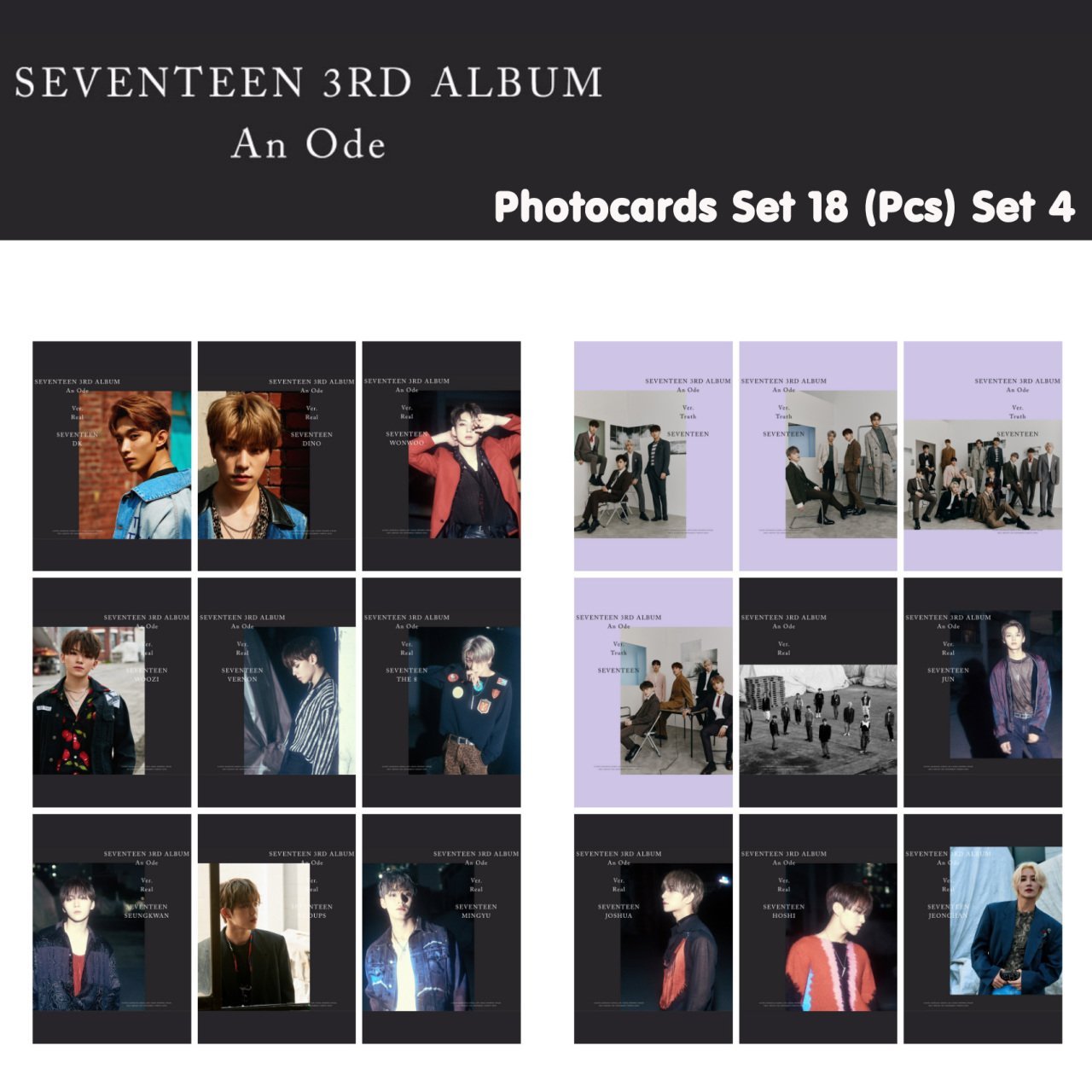 Seventeen ''An Ode'' Fotokart Seti - Set 4