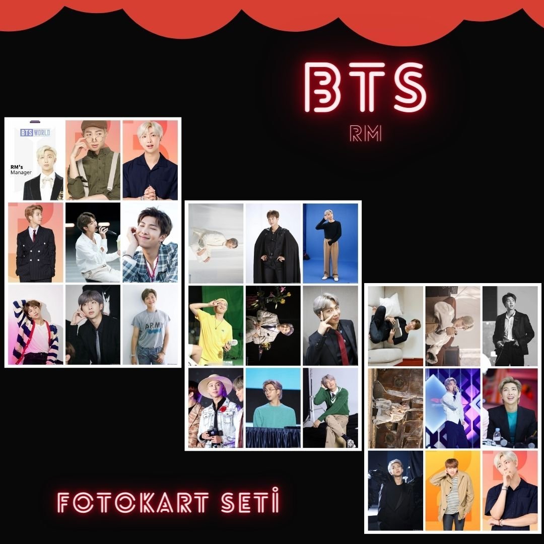 BTS '' RM '' Fotokart Seti