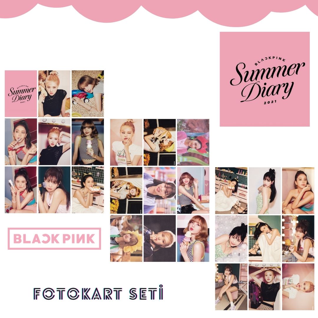 BLACKPINK '' 2021 Summer Diary '' Fotokart Seti