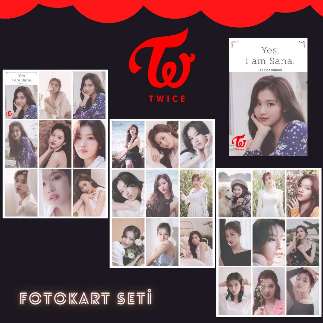 TWICE '' Yes, I am Sana '' Fotokart Seti