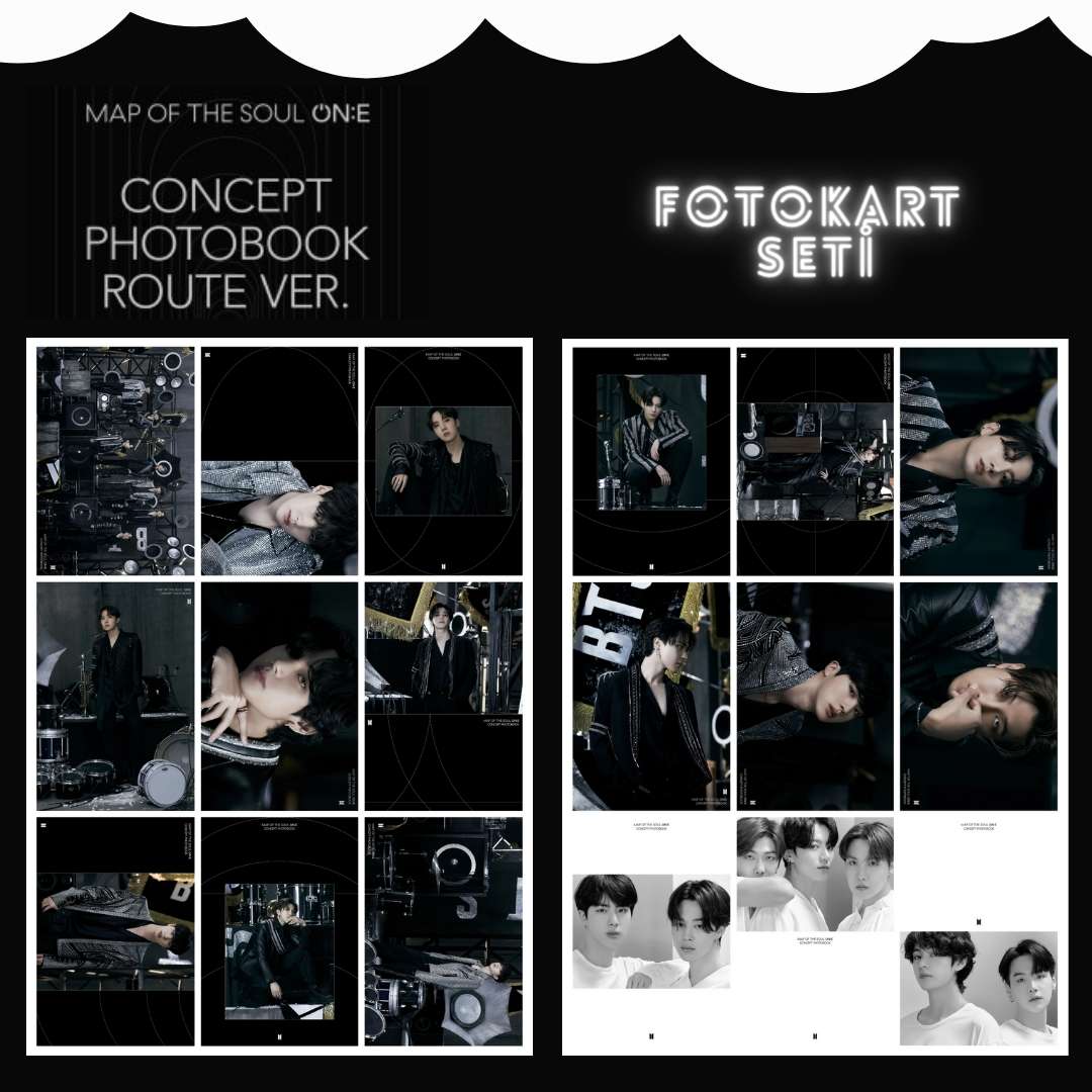 BTS ''  Map Of The Soul : ON:E  Photobook '' Fotokart Seti - Route Ver.