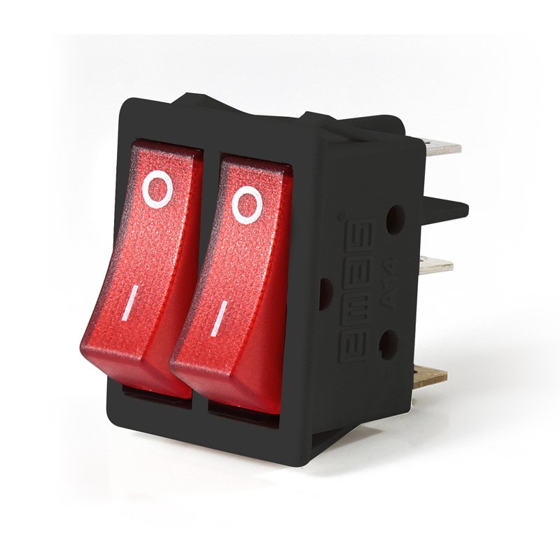 Emas A12B1K11 Işıklı Siviç Siyah Gövdeli Terminalli Işıklı 1NA 1NA 30x22mm