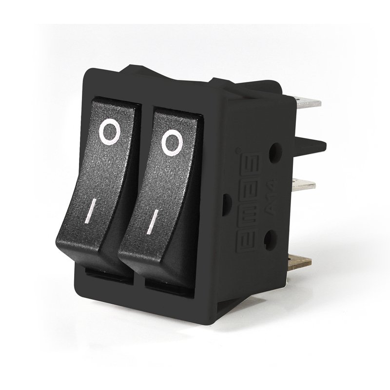 Emas A12B5H10 Işıklı Siviç Siyah Gövdeli Köprülü Işıksız 1NA 1NA 30x22mm