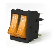 Emas A12B5S11 Işıklı Siviç Siyah Gövdeli Köprülü 1NA 1NA 30x22mm