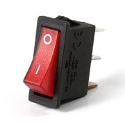Emas A21B1K11 Işıklı Siviç Kırmızı Düğmeli Siyah Gövdeli 30x11mm
