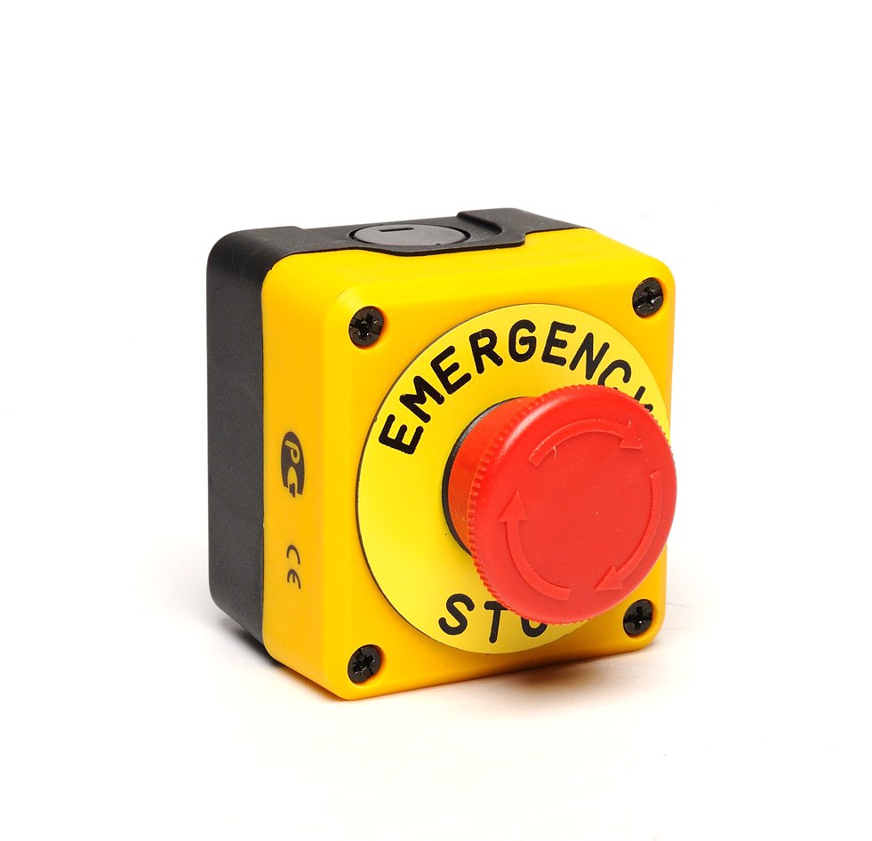 Emas P1EC400E40K - SARI-SİYAH PL.KUTU TEKLİ STOP EMN.ETİKETLİ