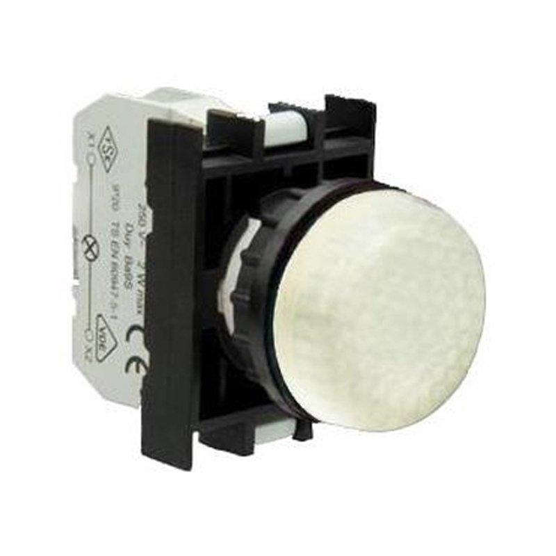 Emas B050XB Beyaz Kontak Bloklu Led Sinyal Lambası