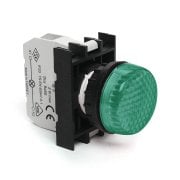 Emas B090XY Yeşil Kontak Bloklu Led Sinyal Lambası 12-30V AC DC