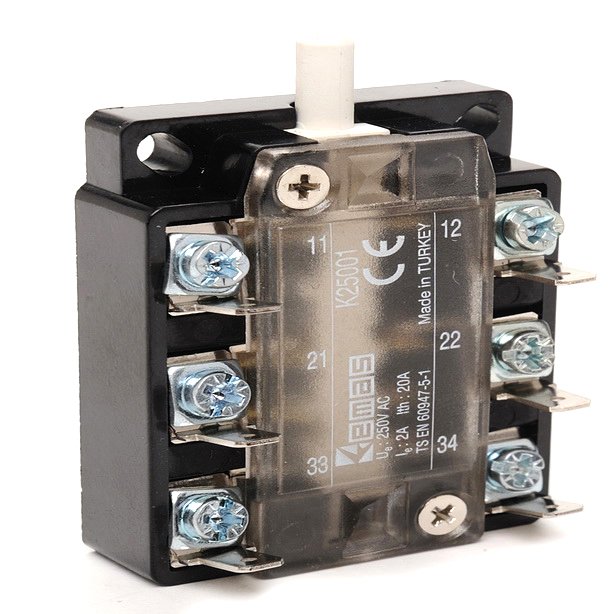 Emas K25001T - SİVİÇ 3 DEVRELI 2 STOP 1 START TERMİNALLİ