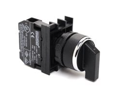 B100S21 22mm 1NA Kontaklı 0-1 Yaylı Tip Mandal Start Butonu Emas
