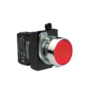 Emas CM101DK 2 NA Kırmızı Düz Yaylı Kumanda Butonu