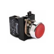 Emas CM102DK Yaylı Düz Kumanda Butonu Kırmızı 1 NA 1 NK