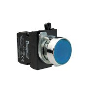 Emas CM102DM 1 NA 1 NK Mavi Düz Yaylı Kumanda Butonu