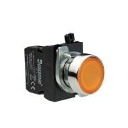 Emas CM102DS 1 NA 1 NK Sarı Düz Yaylı Kumanda Butonu