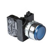 Emas CM102HM 1 NA 1NK Mavi Çıkık Yaylı Kumanda Butonu