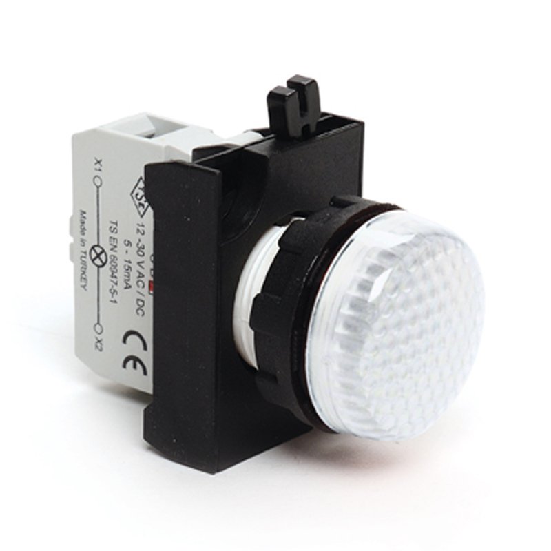 Emas CP050XB Beyaz Led Kontak Bloklu Sinyal Lambaları