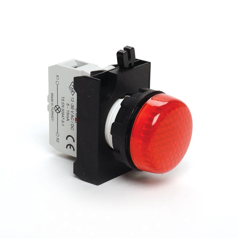 Emas CP060XK Kırmızı Led Kontak Bloklu Sinyal Lambaları
