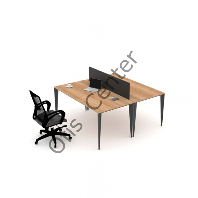 Exen İkili Ayrılabilir Ofis ve Büro W Masa 120x142 cm