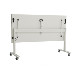 Fold Dikdörtgen Katlanır Ofis ve Büro Masa 140x70 cm KTY14085 Yarım Ay Masa - Beyaz-Antrasit