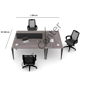 Exen Üç'lü Ayrılabilir Ofis ve Büro W Masa 200 cm